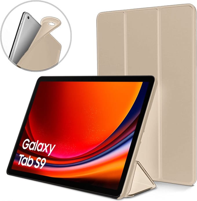 Geschikt voor Samsung Galaxy Tab S9 Plus Hoesje – Shock Proof Case – Cover Goud