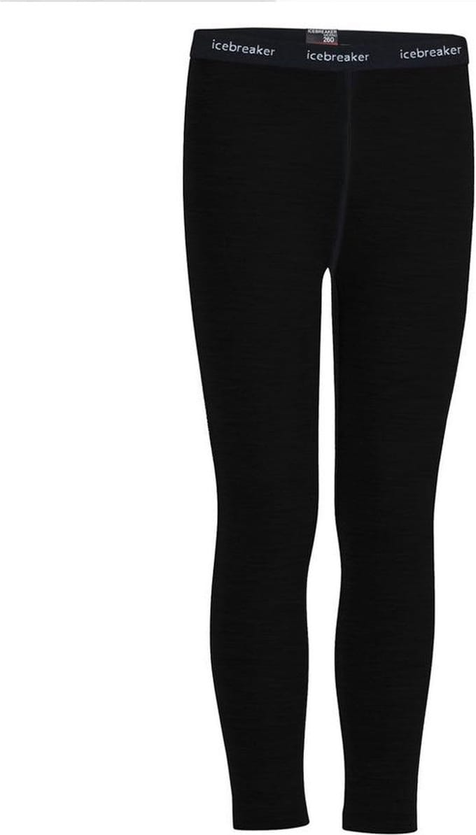 Legging Icebreaker Kids 260 Tech Black-Maat 140