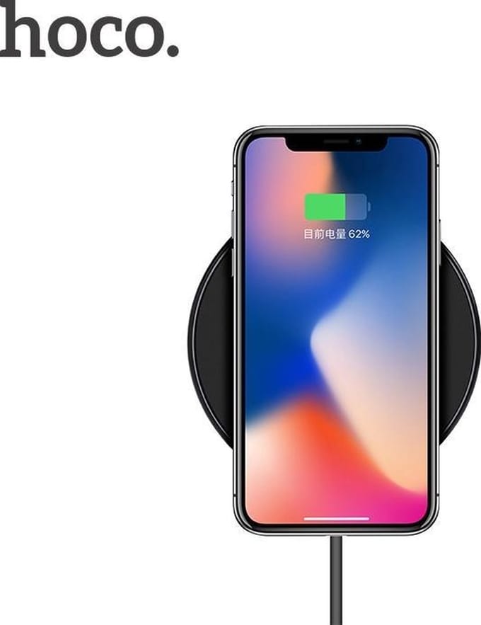Hoco - Draadloze Oplader Geschikt voor Apple | Samsung - Wireless Charger - Zwart