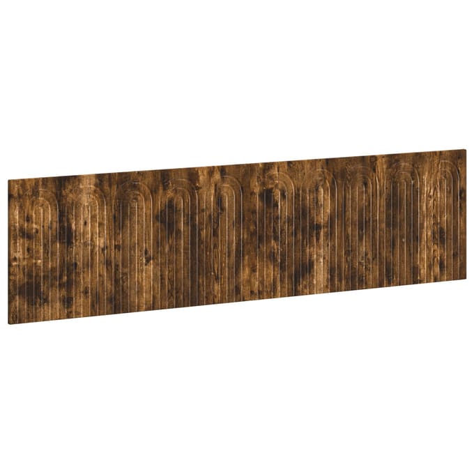 vidaXL - Wandgemonteerd - Hoofdbord - ALKMAAR - Gerookt - eiken - Bewerkt - hout