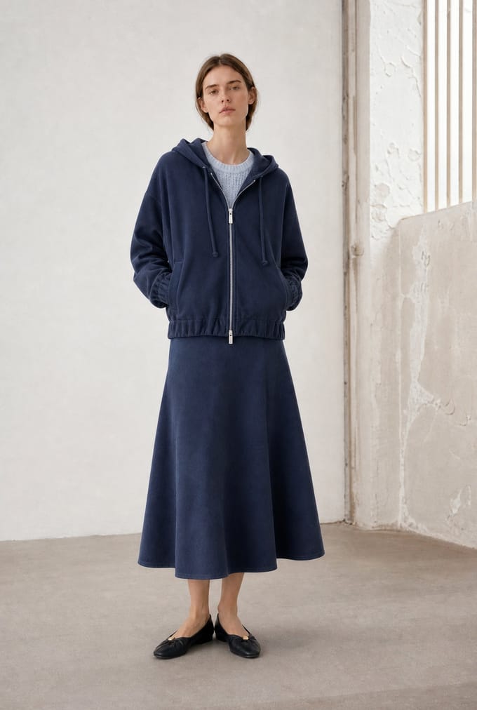 Golia jeans hoodie bomber | Blue - Blue / S