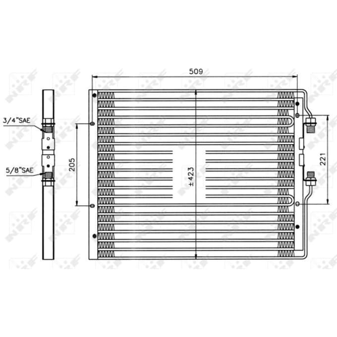 Condensator, airconditioning NRF 35059