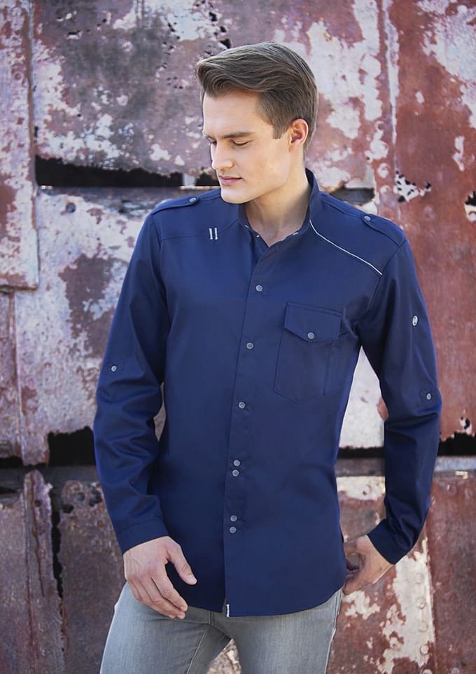 Karlowsky Chef Shirt New Identity KY103 - Navy (ca. Pantone 533C) - 48.