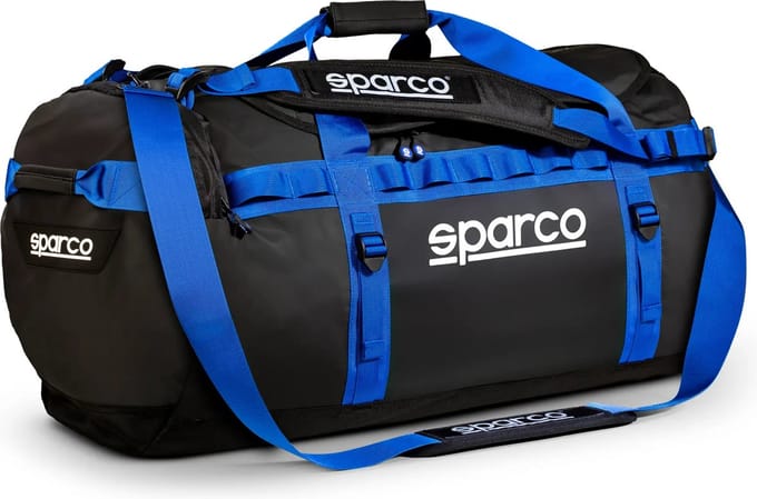 Sparco Borsa Dakar-L Duffle Bag Tas - Zwart/Blauw — Maat Onesize