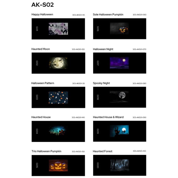 Godox AK S Full Slide Set Transparanten voor Godox AK R21 Cameraflitser Projector, Pak van 60 stuks veelkleurig