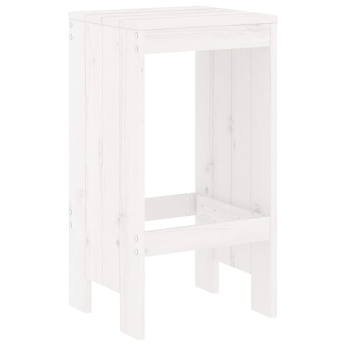 vidaXL - Barkrukken - 2 - st - 40x36x75 - cm - massief - grenenhout - wit