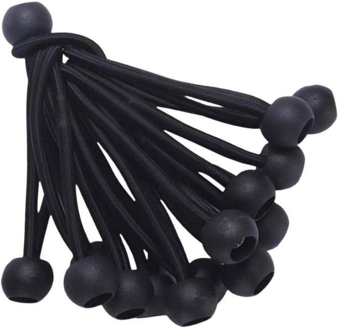 Elastische Koorden - Bungee Touwen - Trampoline Reparatie - Geruisloos Springen - 20 cm - Zwart