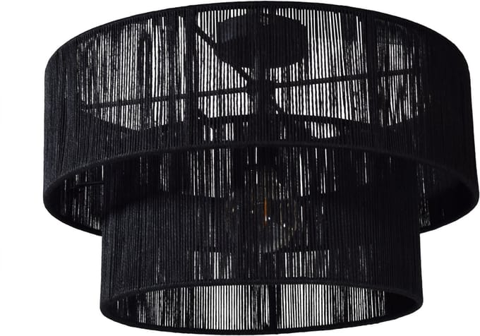Urban Interiors - Plafondlamp - Diro zwart Jute - Ø45