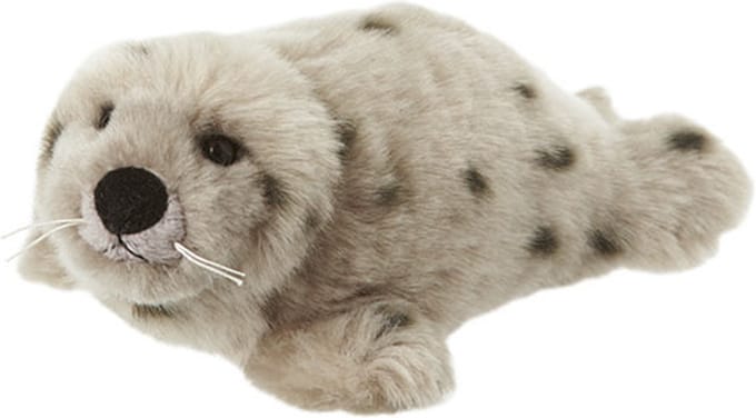 Nature Planet Zeehond Knuffel - grijs - pluche - 15 cm - knuffeldier - zacht