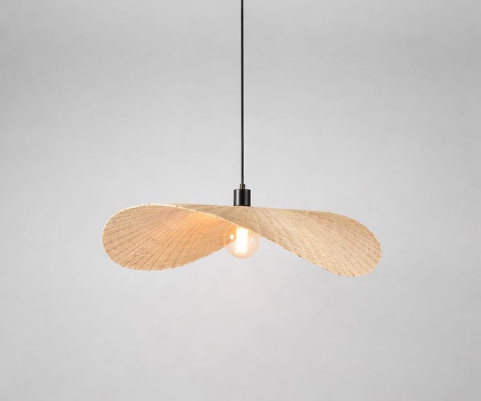 Groenovatie Bamboe Hanglamp - Handgemaakt - Naturel - 60x45 cm