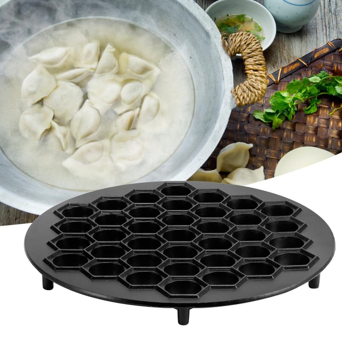 37 Gaten Dumpling Vorm Aluminiumlegering Ravioli Maker Bakvormen Gebak Keukenaccessoires black