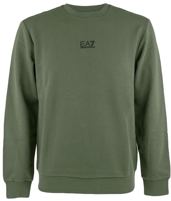 Emporio Armani heren O-hals sweater basic mini logo groen
