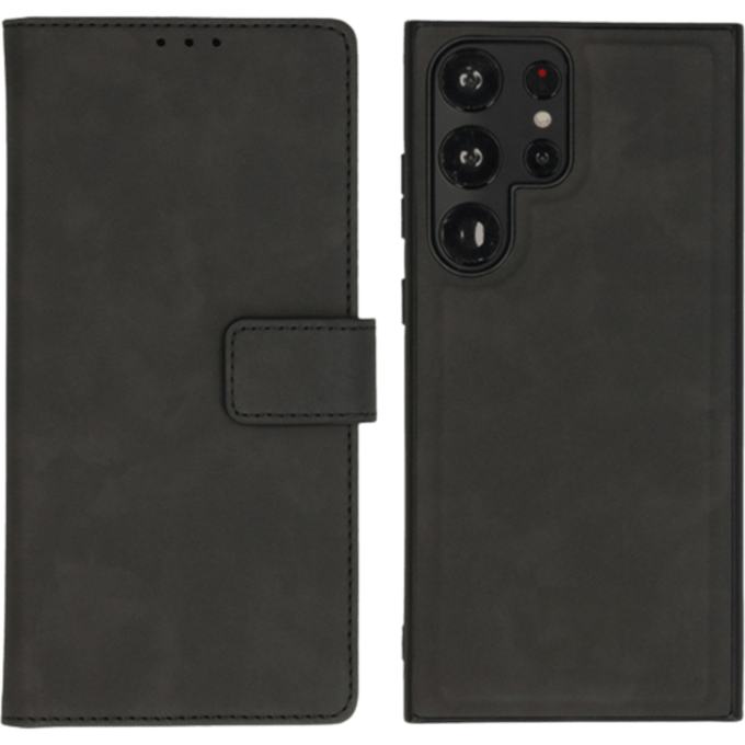 Kees Galaxy S23 Ultra Luxe 2-in-1 Portemonnee Hoesje Zwart
