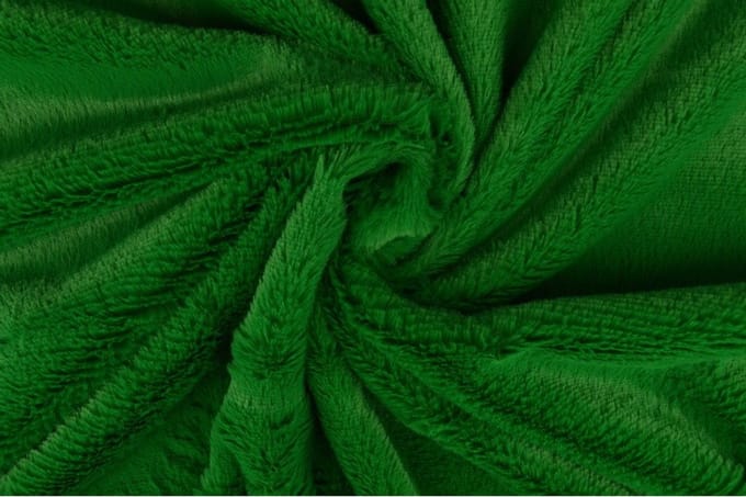 1 meter zachte bont stof - Groen - 155cm breed