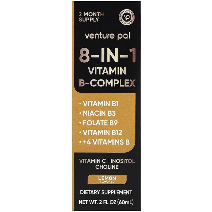 Venture Pal, Complexe de Vitamines B 8-en-1, Saveur Citron, 60ml (2 fl oz)