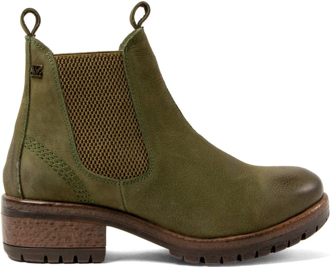 Lia Dames Chelsea boots Nubuck Groen