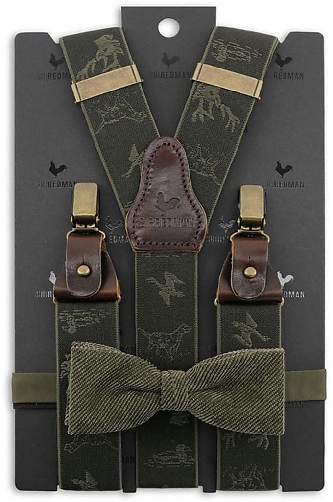 Sir Redman - Bretels met strik - bretels combi pack Jacht Traditie - groen