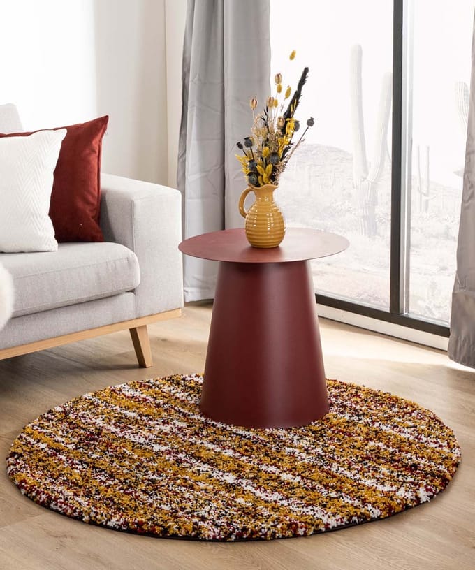 Rond berber vloerkleed - Artisan Essa multi/okergeel 200