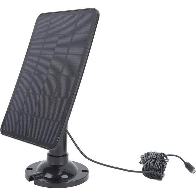 Camera Zonnepaneel Oplader 10W 5V Micro USB Zwart Zonne-oplaadpaneel voor Beveiligingscamera gray