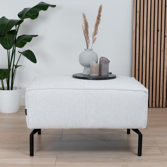 Bronx71® Hocker Kansas ribstof off white