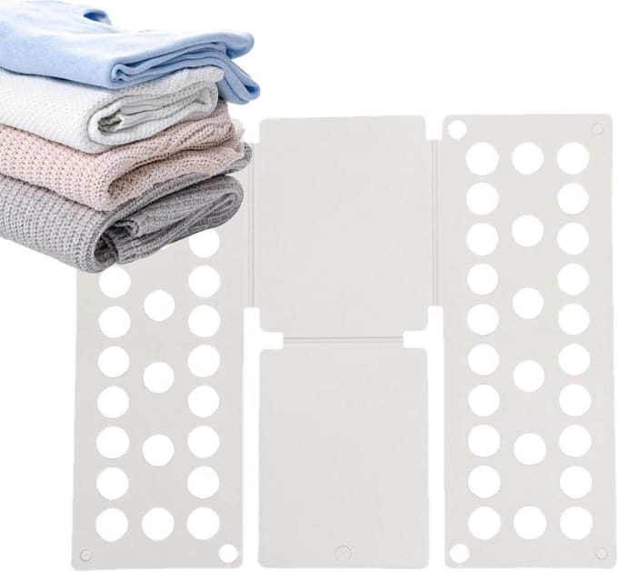 Kledingmap Vouwplank - Was Organizer - Kleding Sorteren - Opvouwbaar ABS Materiaal - 40x48cm Uitgevouwen - Wit