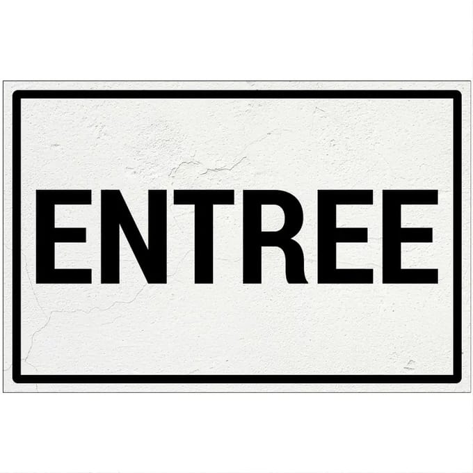 Entree bord | Forex Re materiaal | 18 x 12 cm