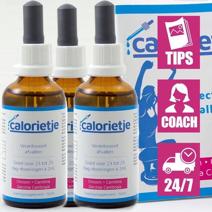Calorietje BIO HCG Afslankdruppels Triple Actiepakket