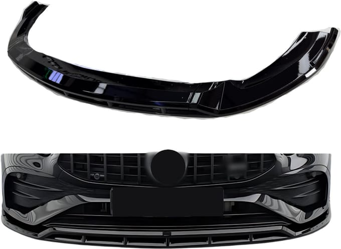 Front Lip compatibel met Mercedes A Klasse W177, V177 Facelift (2023+) Glans Zwart
