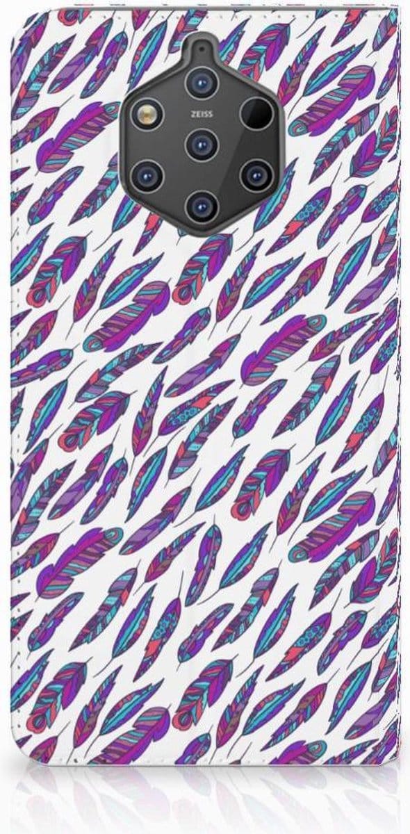 Nokia 9 PureView Hoesje met Magneet Feathers Color