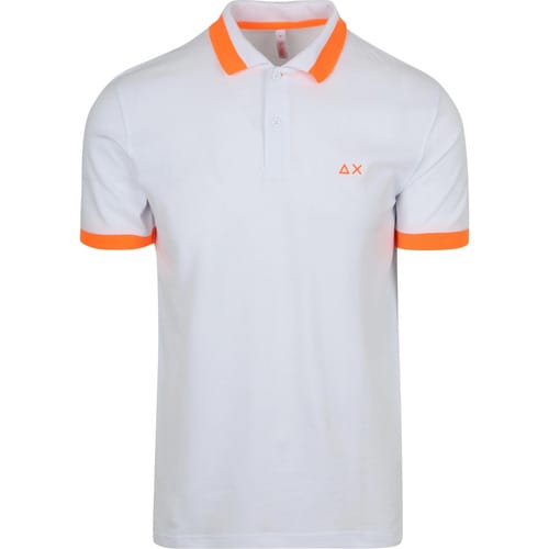 Sun68 Poloshirt Big Stripe Fluo Wit - Maat XXL - Heren