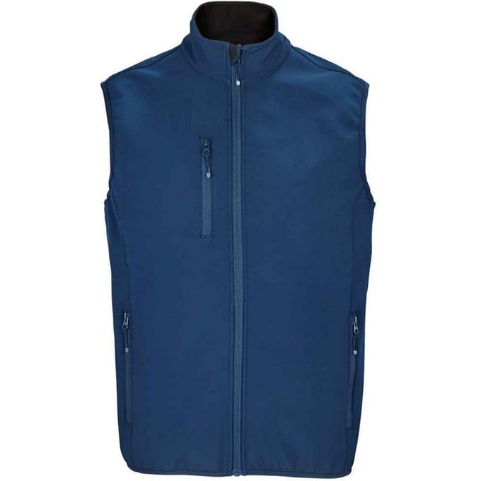 SOLS Heren Falcon Softshell gerecyclede bodywarmer (Afgrond blauw)
