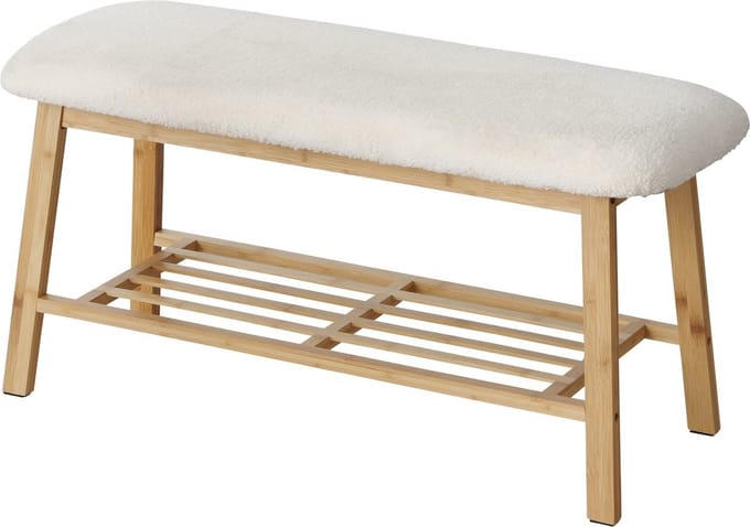 Boltze Bank Benja bamboe 45 cm hoog x 90 cm lang met plateau