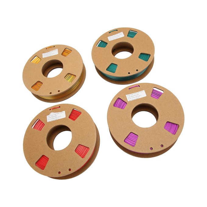 4 Stuks 3D Printer Filament Dubbele Kleur 1.75mm 8.8oz Netto Gewicht 200 tot 220 Celsius PLA Filament voor 3D beige