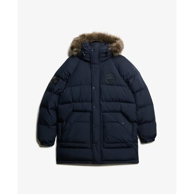 Superdry - Everest Longline Gewatteerde Parka - Heren - Gewatteerde jassen