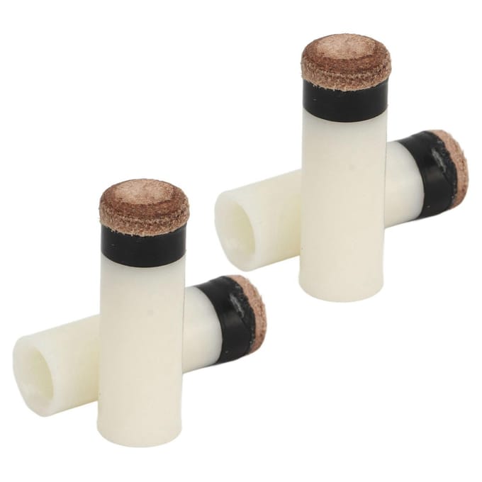 12 STUKS Poolkeu Tips 11mm PU Leer en Plastic Universele Keu Tip Vervangingen voor Biljartzaal beige