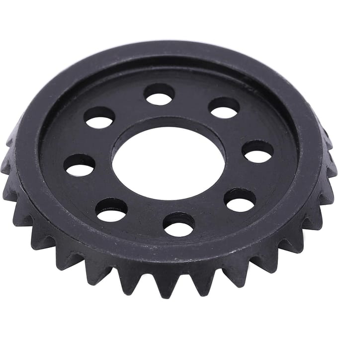 Roue d'engrenage conique 28 dents Montage moyeu Acier moulé Pièces de robot industriel Alésage 14 mm Module de dent 1,5 black