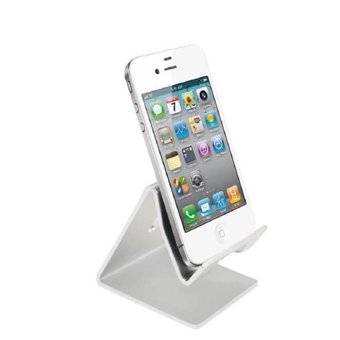 Universele bureauhouder - SERDA-RUN® - Zilver - Aluminium - Compatibel met smartphones - Compact