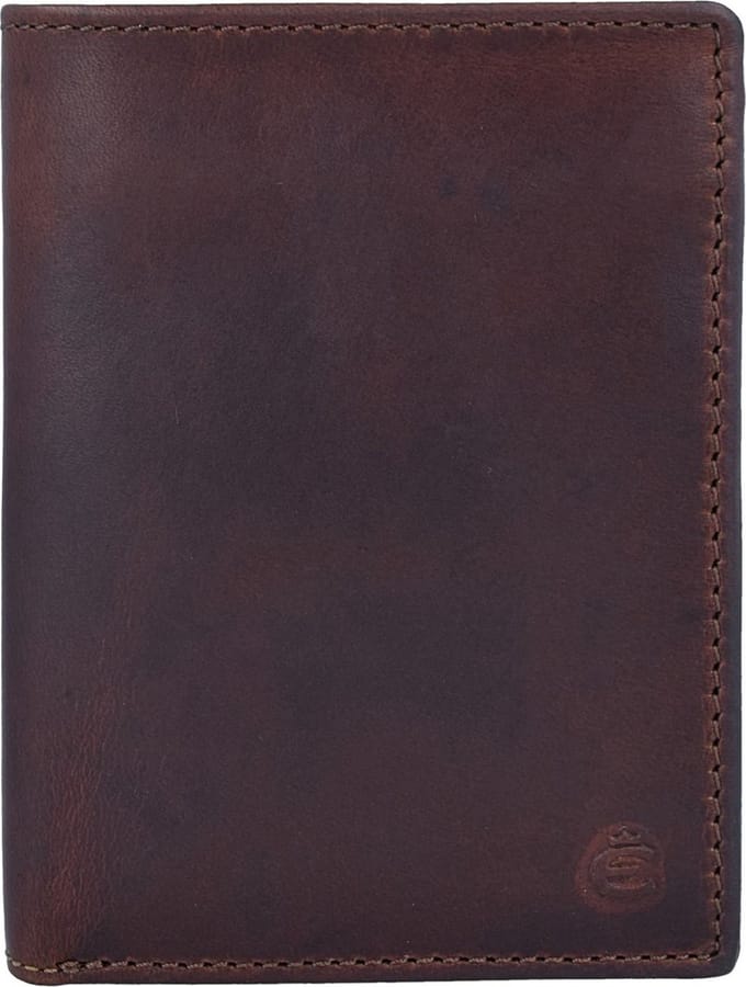 Esquire Leren Portemonnee Dallas Wallet High With Flap Brown Bruine
