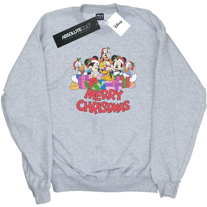 Disney Dames/Dames Mickey Mouse And Friends Kerstmis Sweatshirt (Sportgrijs)