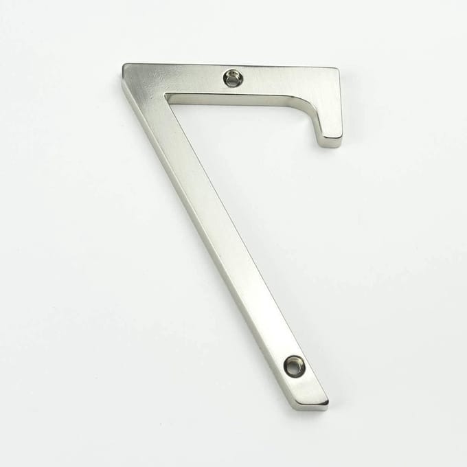 Huisnummer - Adresbord Deur - Huis Aangeven - Modern Lettertype - 10cm Hoog - Zilver