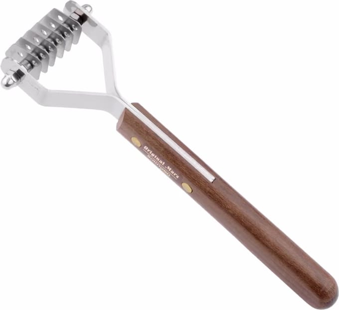Mars Coat-King Uitdunkam – Extra Grof – 6 Bladen – 5 mm Afstand – Beukenhouten Handvat