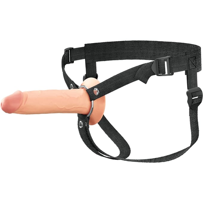 Pipedream - Fantasy X-Tensions - Strap-on met Holle Dildo - 18 cm - Lichte Beige