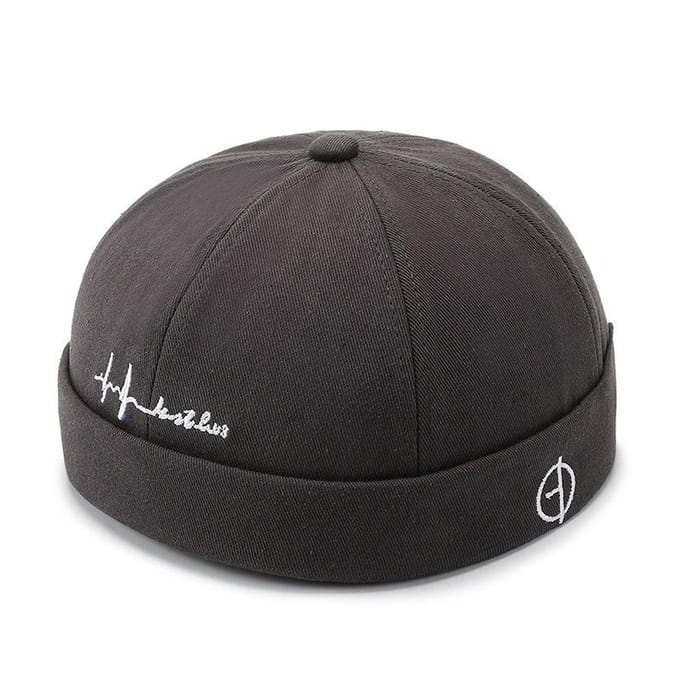 Heren Hoeden Docker Cap Hoeden Muts Zeemansmuts Werkersmuts Omgeslagen Rand Retro Randloze Hoed Met Verstelbare gray