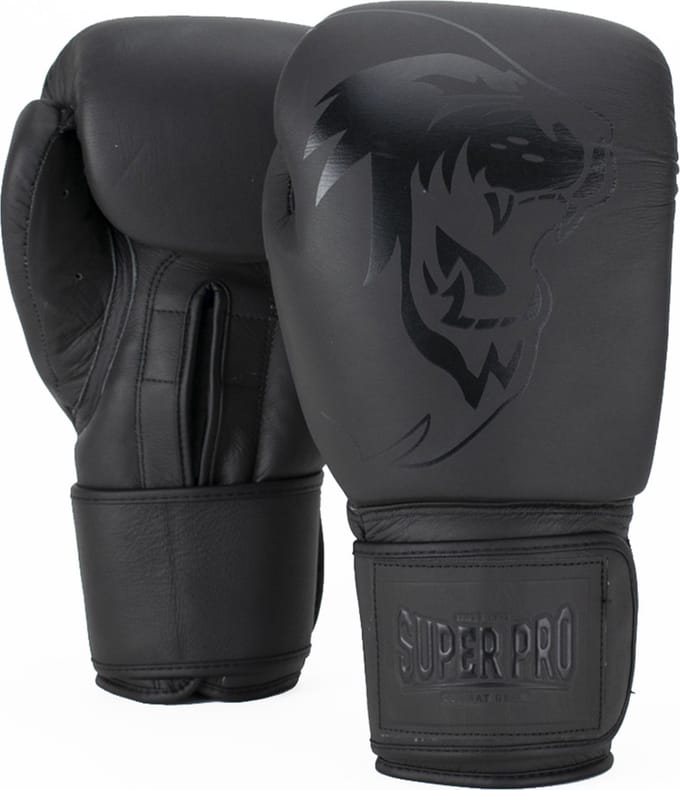 Super Pro Combat Gear Legend Lederen (kick)bokshandschoenen Grijs 18oz