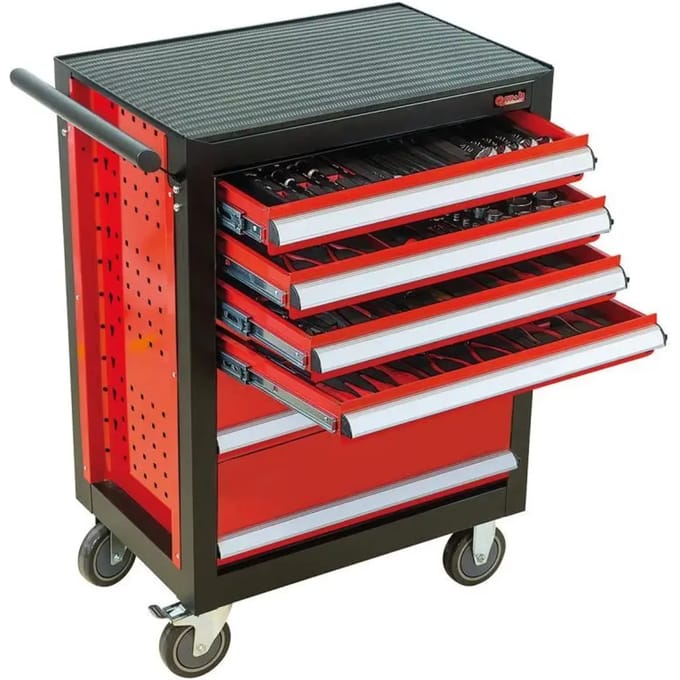 Baseliner trolley onderdelen, bekleed, 6 laden MOB (x109)
