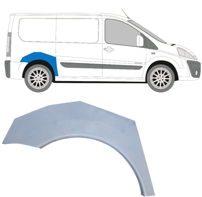 Reparatiepaneel achterspatbord voor Citroen Jumpy 2007-2016 / Rechts
