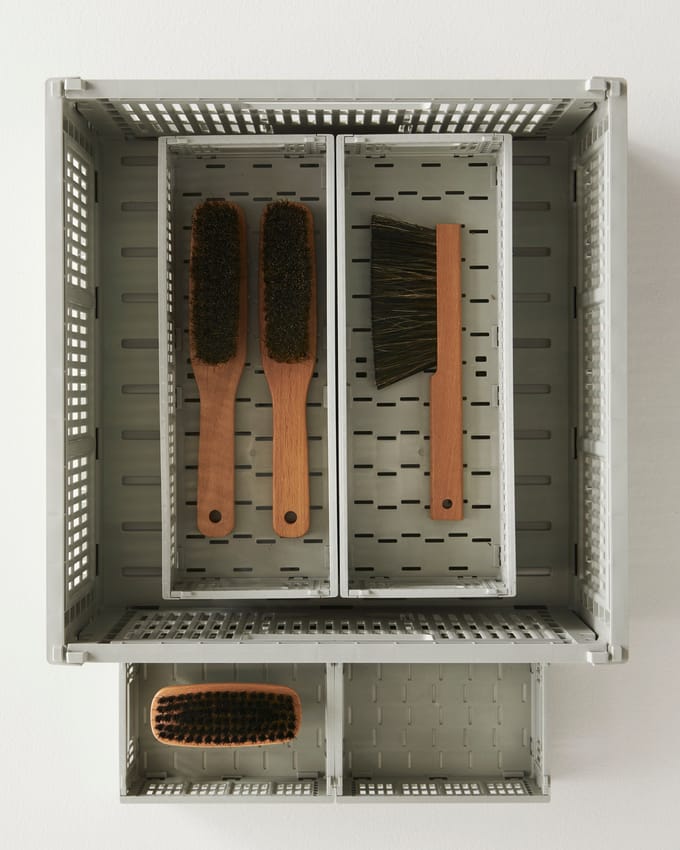 HAY Colour Crate Mini set van 2 - HAYCrateGrey