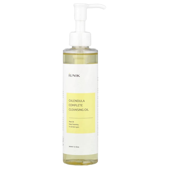 iUNIK Calendula Complete Cleansing Oil, 200ml - Olejek do demakijażu z olejkiem z nagietka