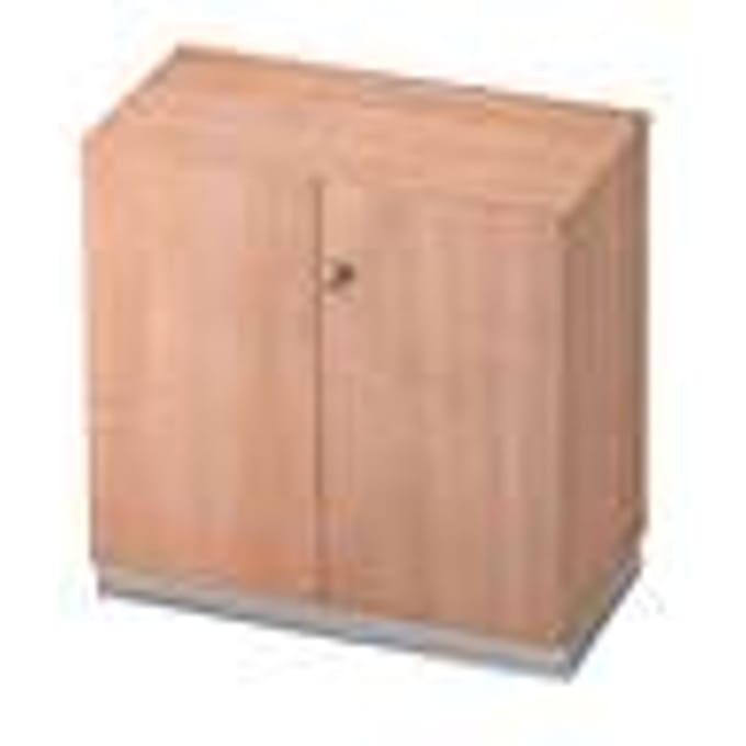 Archiefkast, 2 ordnerhoogten, B 800 x D 420 mm, notenhoutpatroon
