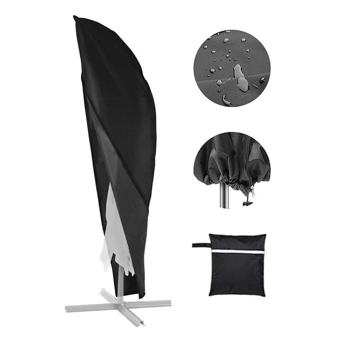 Parasolhoes Groot Vrijhangend Waterdicht Stofdicht Parapluhoes Zwart black